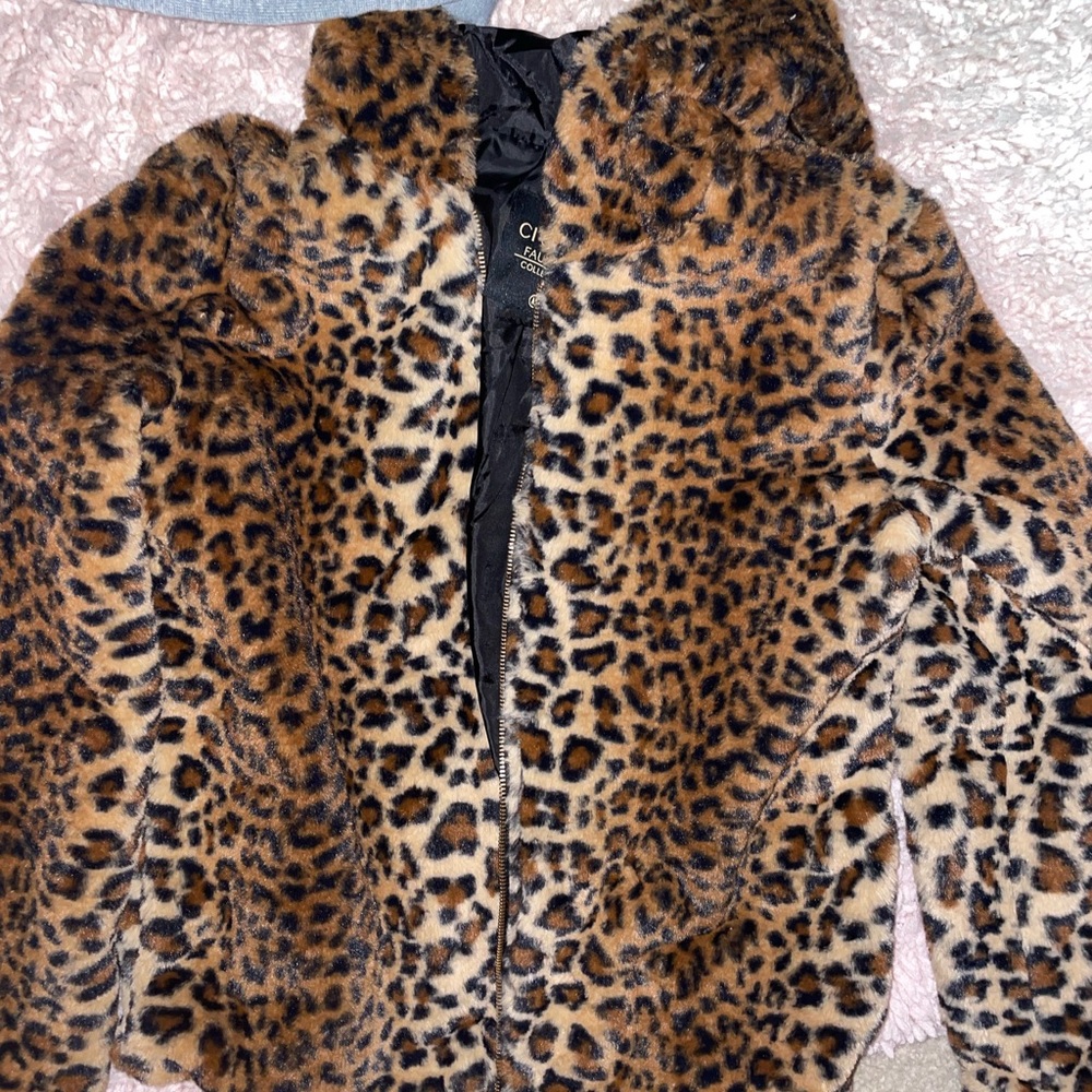 Cheetah Print Fuzzy Jacket